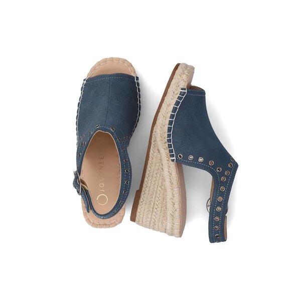 NiB Journee Women's Crisie Open Toe Wedge Heel Sandal Size 8.5 M $80 RY1322 - Picture 3 of 4